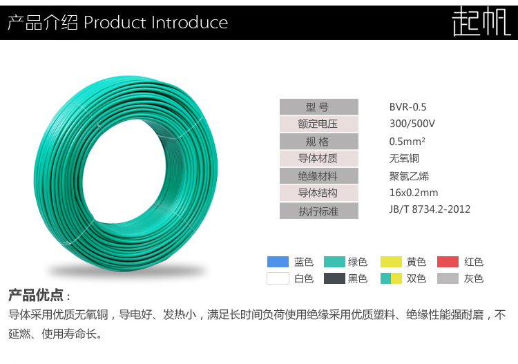 BV硬線實(shí)物_上海起帆電纜_上海起一